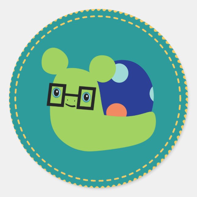 PEGATINA de la mascota de caracol IGGPPCamp (Anverso)