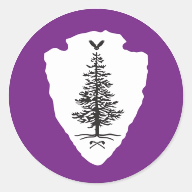 Pegatina de la Nación Kanienkeh Mohawk (Anverso)