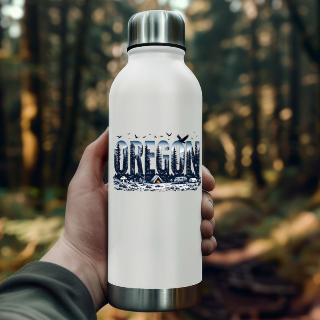 Pegatina de la naturaleza de Oregón | Pegatina de  (Oregon Nature Sticker | Oregon Camping Sticker by PiggyPrint Stickers. )