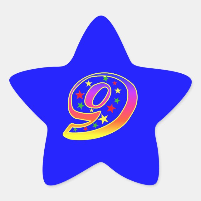 Pegatina de la Novena Fiesta de Cumpleaños de Star (Anverso)