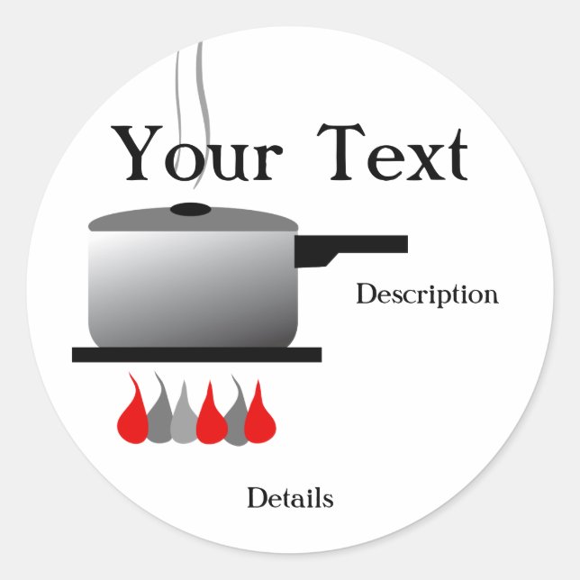 Pegatina de la olla de cocina del chef (Anverso)