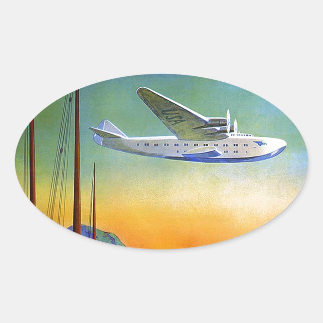 Pegatina de la óvalo de viaje del transporte de vi (Anverso)