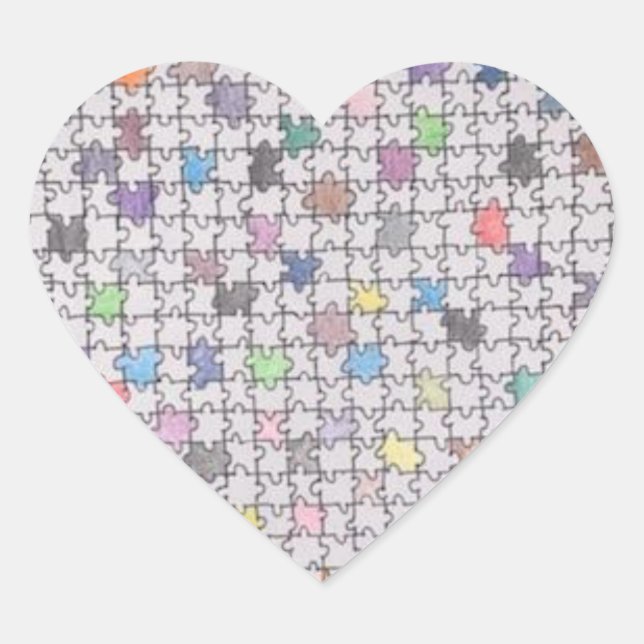 Pegatina de la pieza de rompecabezas dibujada a ma (Anverso)