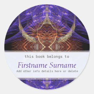 Pegatina de la placa de la biblioteca de arte frac