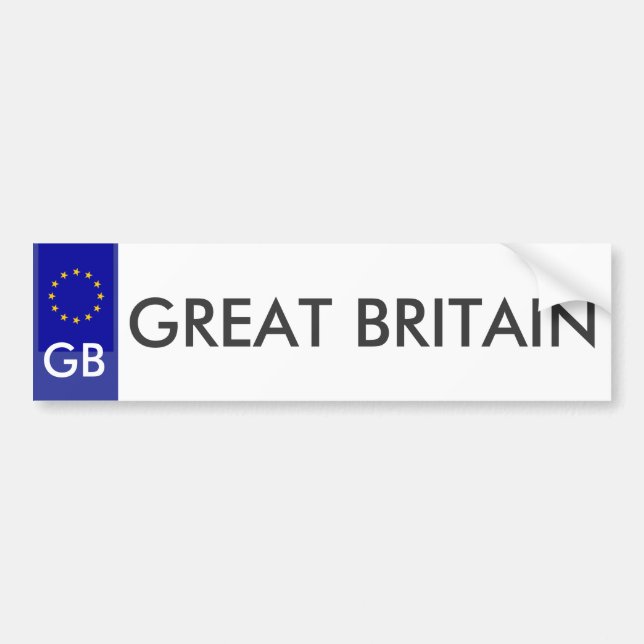 Pegatina de la placa de la UE de Gran Bretaña (Frente)