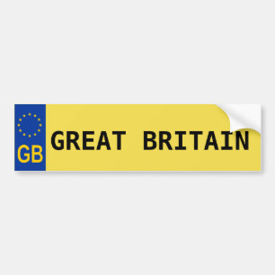 Pegatina de la placa de la UE de Gran Bretaña