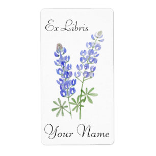 Pegatina de la placa de libro de los Bluebonnets