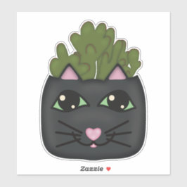 Pegatina de la planta de jareta de gato negro