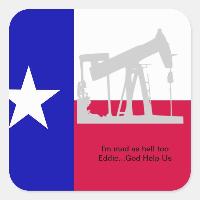 Pegatina de la plataforma petrolífera de Texas (Anverso)