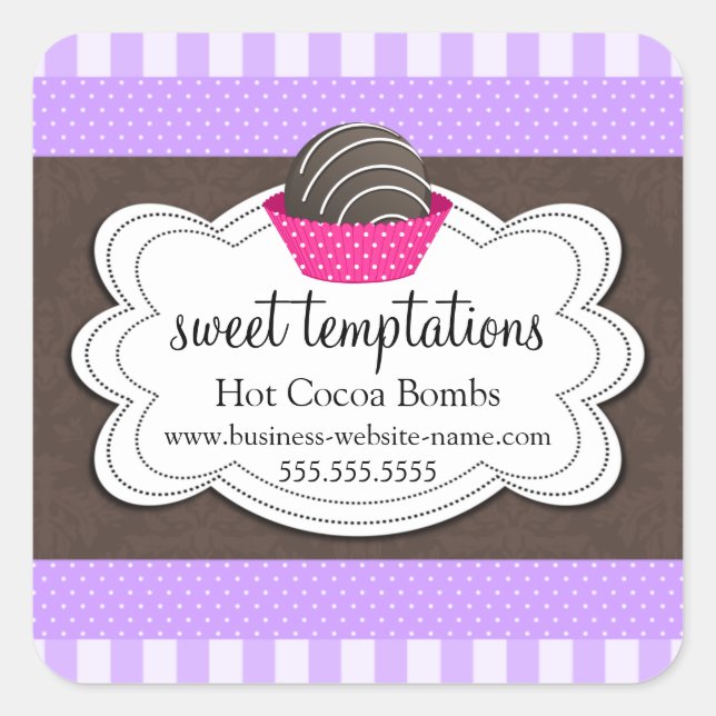 Pegatina de la Plaza de Bombas de chocolate calien (Anverso)