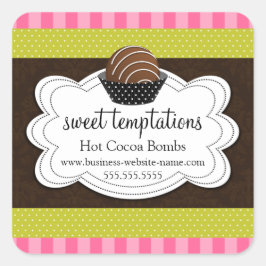 Pegatina de la Plaza de Bombas de chocolate calien