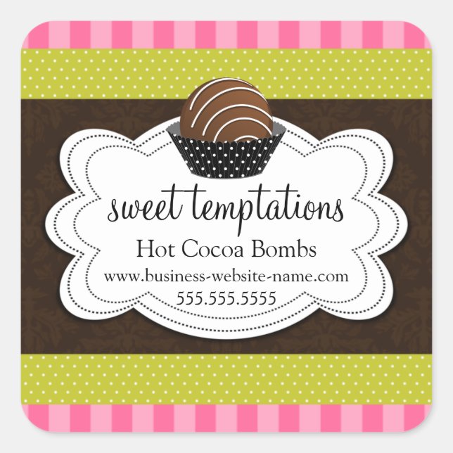 Pegatina de la Plaza de Bombas de chocolate calien (Anverso)