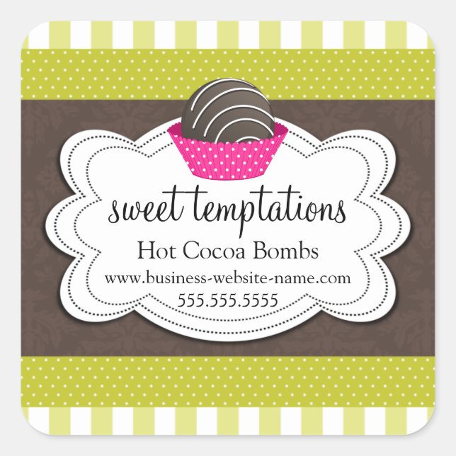 Pegatina de la Plaza de Bombas de chocolate calien (Anverso)