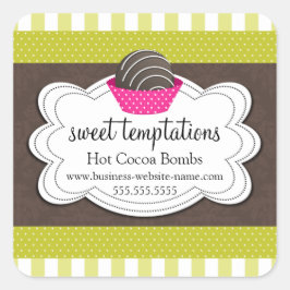 Pegatina de la Plaza de Bombas de chocolate calien