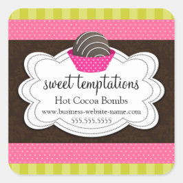 Pegatina de la Plaza de Bombas de chocolate calien