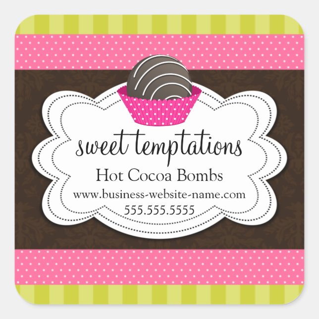 Pegatina de la Plaza de Bombas de chocolate calien (Anverso)