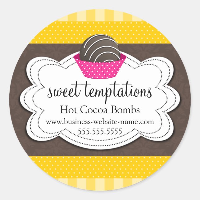 Pegatina de la Plaza de Bombas de chocolate calien (Anverso)