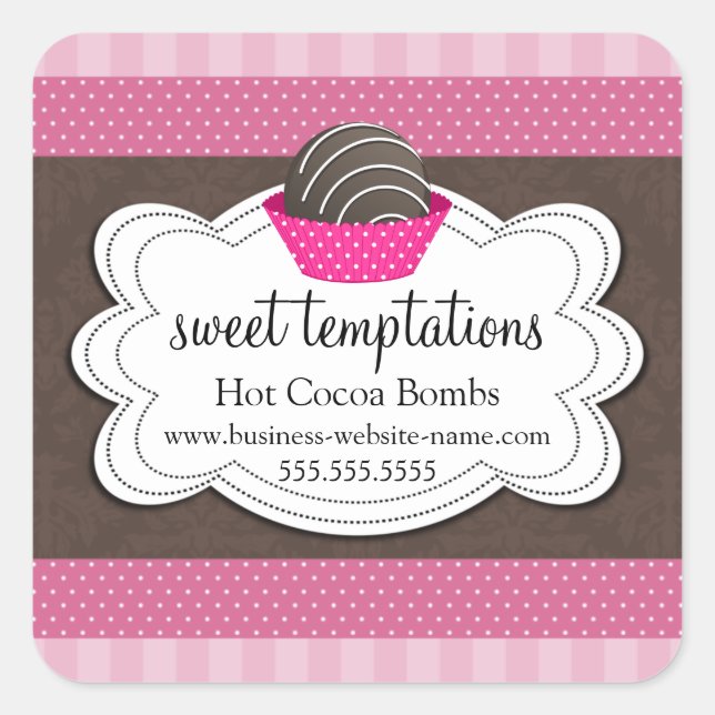 Pegatina de la Plaza de Bombas de chocolate calien (Anverso)