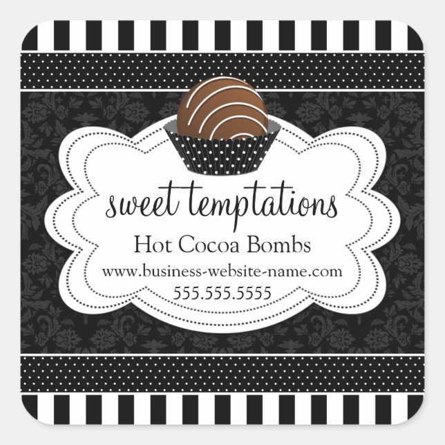 Pegatina de la Plaza de Bombas de chocolate calien (Anverso)