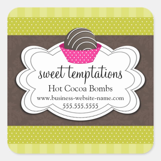 Pegatina de la Plaza de Bombas de chocolate calien (Anverso)