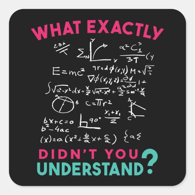 Pegatina de la Plaza de Chiste de Fórmula de Físic (Anverso)