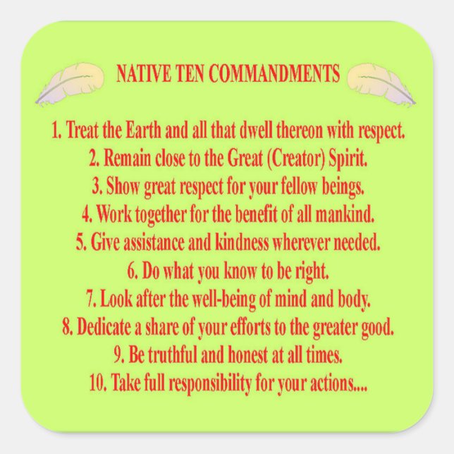 Pegatina de la plaza de comandos nativo 10 (Anverso)