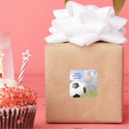 Pegatina de la plaza de fútbol blanco y negro