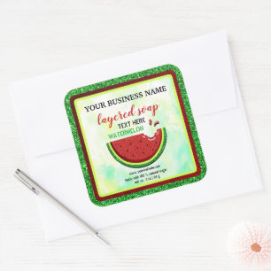 pegatina de la plaza de jabón con capa de sandía