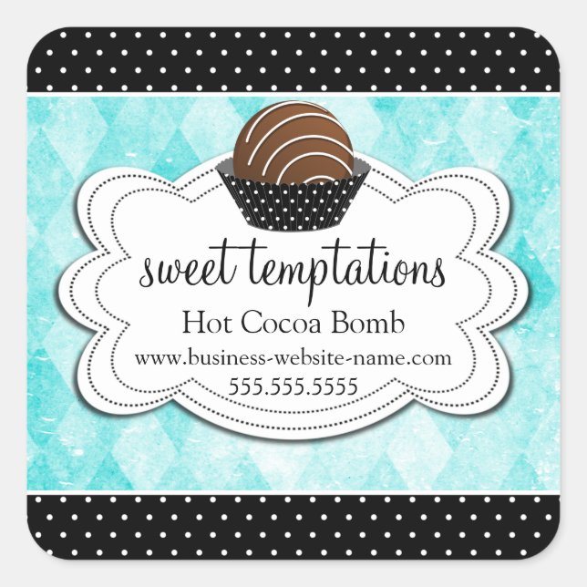 Pegatina de la plaza de la bomba de chocolate cali (Anverso)