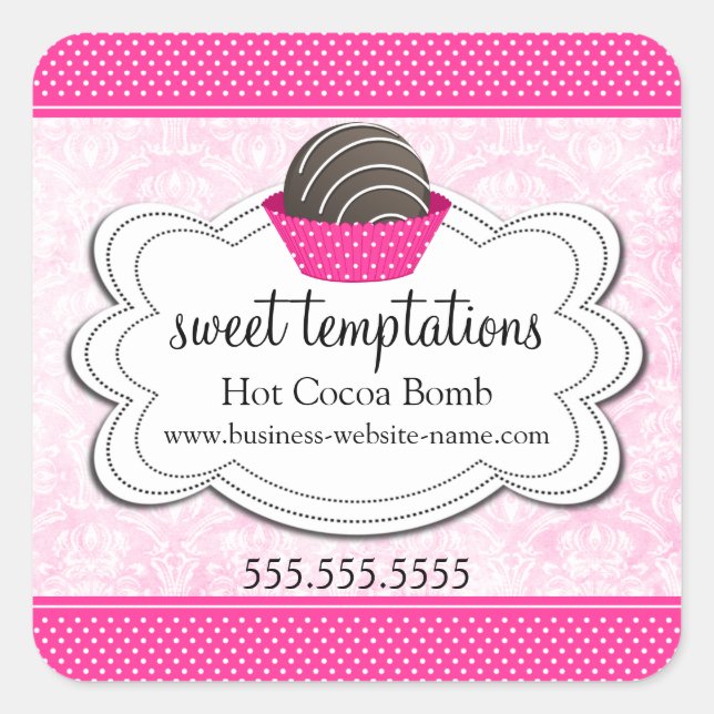 Pegatina de la plaza de la bomba de chocolate cali (Anverso)