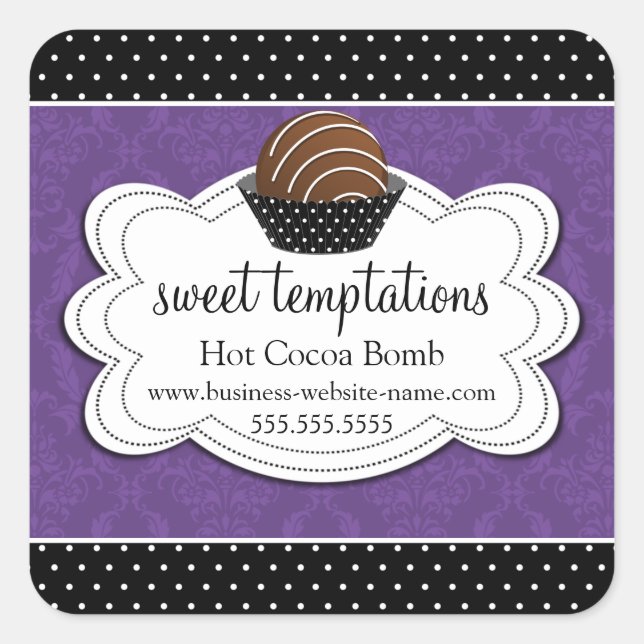 Pegatina de la plaza de la bomba de chocolate cali (Anverso)