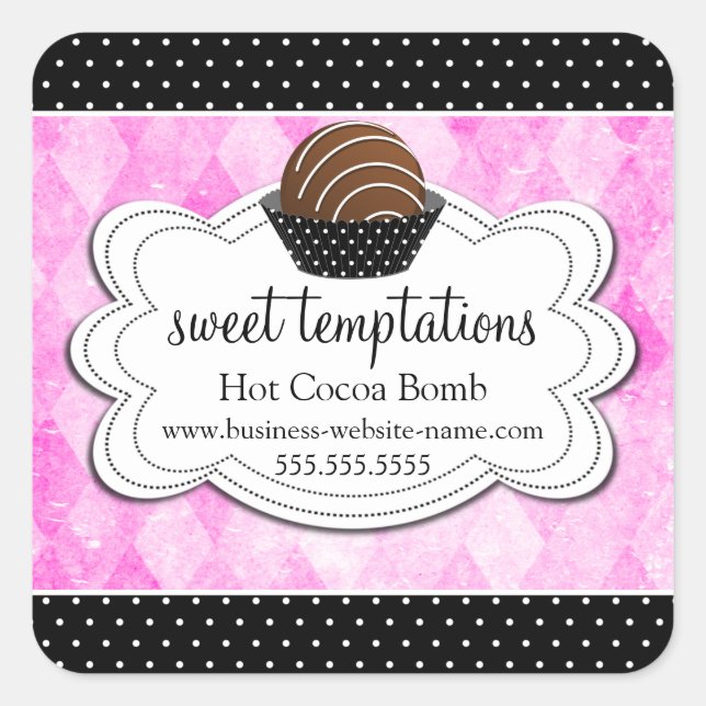 Pegatina de la plaza de la bomba de chocolate cali (Anverso)