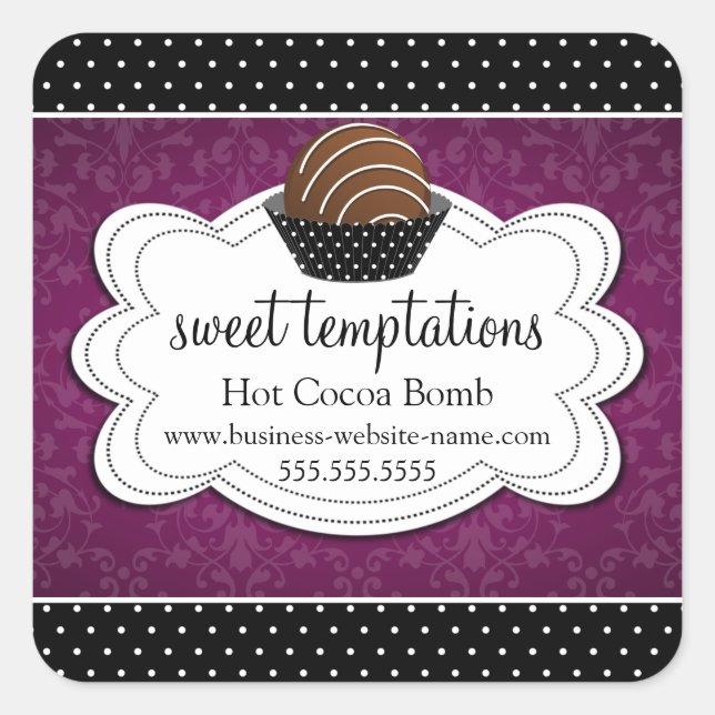 Pegatina de la plaza de la bomba de chocolate cali (Anverso)