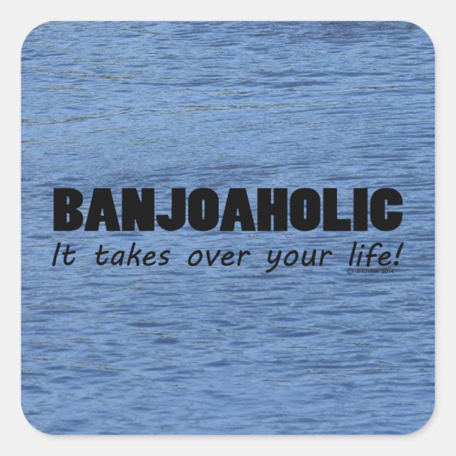 Pegatina de la Plaza de la Vida Banjoaholic (Anverso)