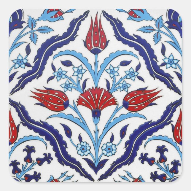 Pegatina de la plaza de tejas turca (Anverso)