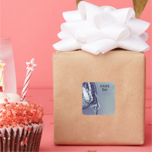 Pegatina de la Plaza de Voleibol y Red Gris de Cum