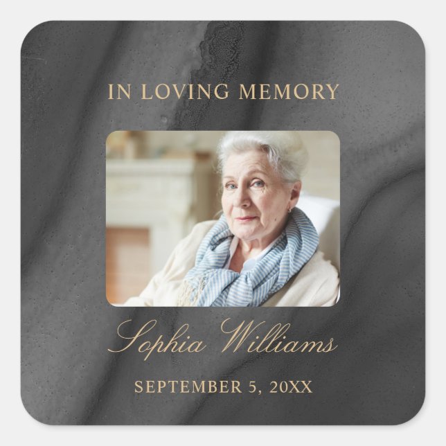 Pegatina de la plaza del Funeral de Black and Gold (Anverso)