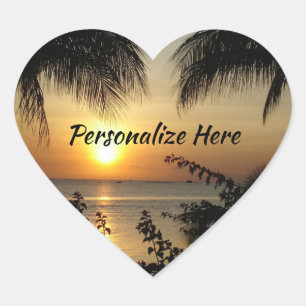 Pegatina de la Plaza del Paraíso del Sol Tropical