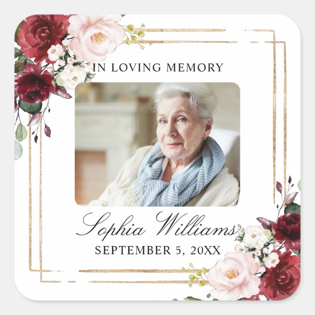 Pegatina de la Plaza Funeral de Marsala Rosa (Anverso)