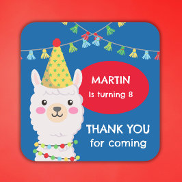 PEGATINA DE LA PLAZA LLAMA DE COLORES PRIMARIOS