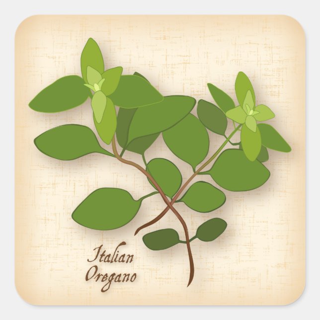 Pegatina de la plaza Oregano de Italia (Anverso)