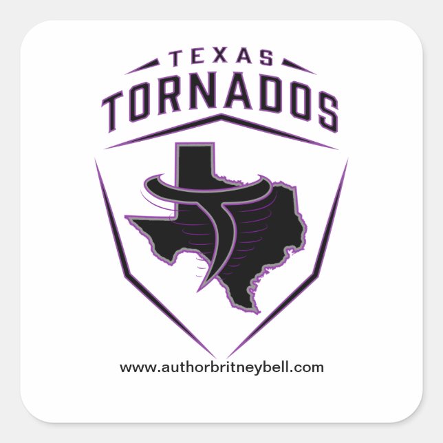 Pegatina de la Plaza Tornados de Texas (Anverso)