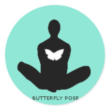 Pegatina de la posología de la mariposa Yogamoji™