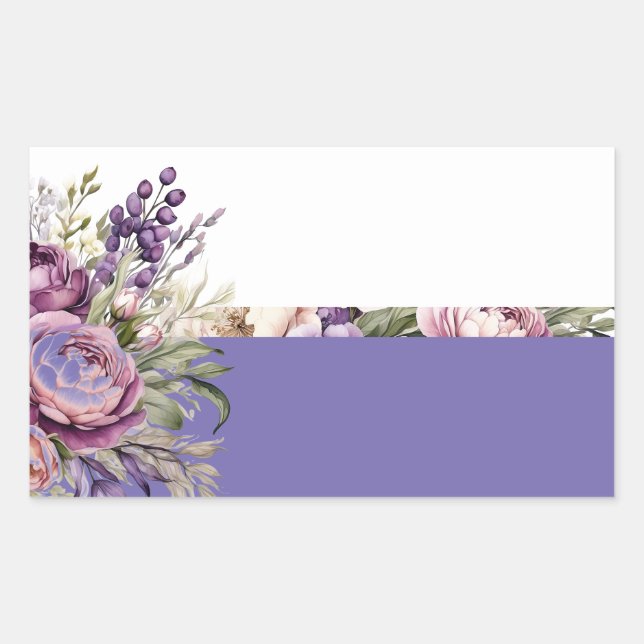 Pegatina de la presencia de flores de algodón púrp (Anverso)