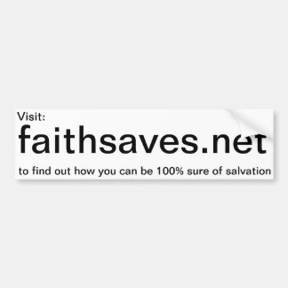 pegatina de la promoción de Faithsaves.net