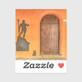 Pegatina de la puerta de arte callejera italiana