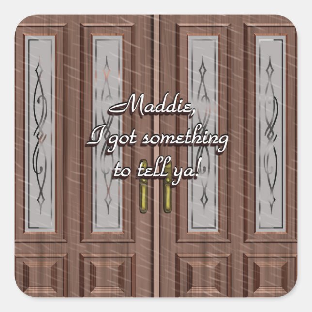 Pegatina De La Puerta Delantera Con El Amor (Anverso)