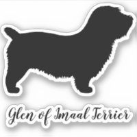 Pegatina de la raza de perro de silueta terrible d
