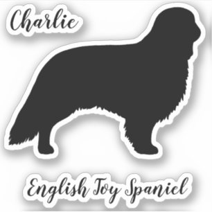 Pegatina de la raza de perro del juguete inglés Sp