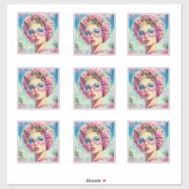 Pegatina de la Reina del Glamour tropical